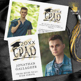 Graduação Moderna Formando Dourado Preto 2 Fotos