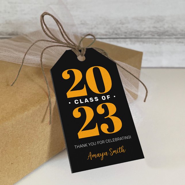 Graduação Moderna Simples Obrigado Etiqueta De Pre (Criador carregado)