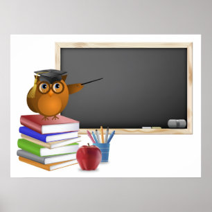 Graduação ou de volta ao poster da ilustração 