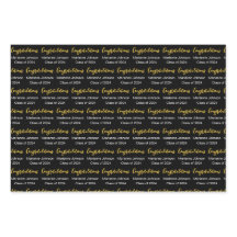 Graduação Parabéns Dourados brancos pretos Nome