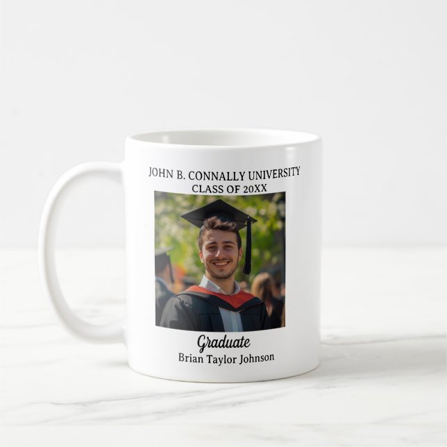 Graduação personalizada de caneca de café fotográf (Esquerda)
