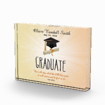 Graduação religiosa Dourada Starburst com Boné Neg