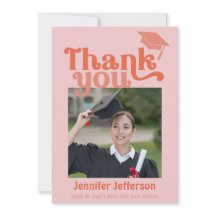 Graduação Retroativa Obrigado Cartão com fotos