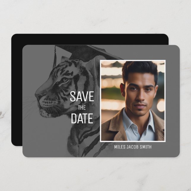 Graduação - Salve o Cartão de Data (Frente/Verso)