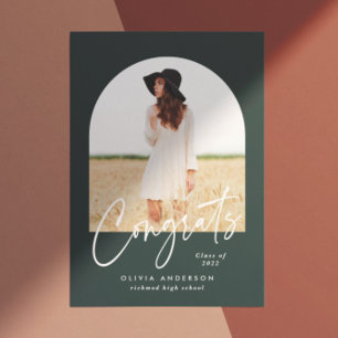 Graduação verde moderna elegante para a tipografia