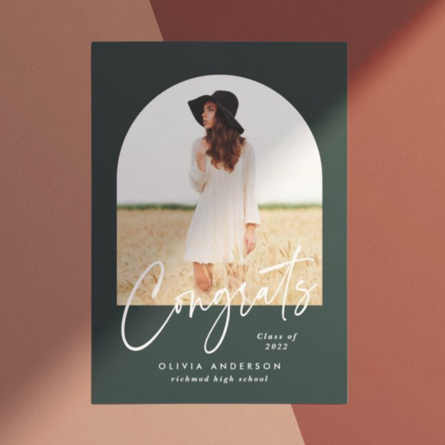 Graduação verde moderna elegante para a tipografia (Criador carregado)