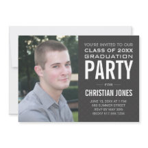 Graduado Masculino Moderno | Convite de Festa de F