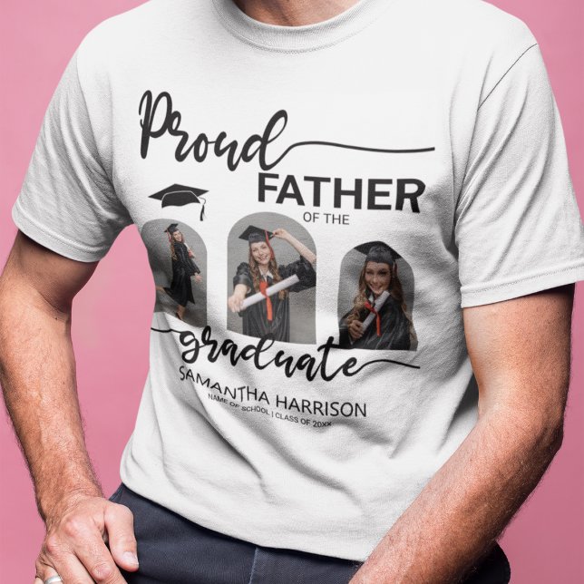 Graduado Moderno | Camiseta de Colagem de Fotos em (Criador carregado)