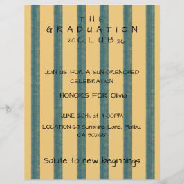 "Graduation Club" invitation Paper Sheet