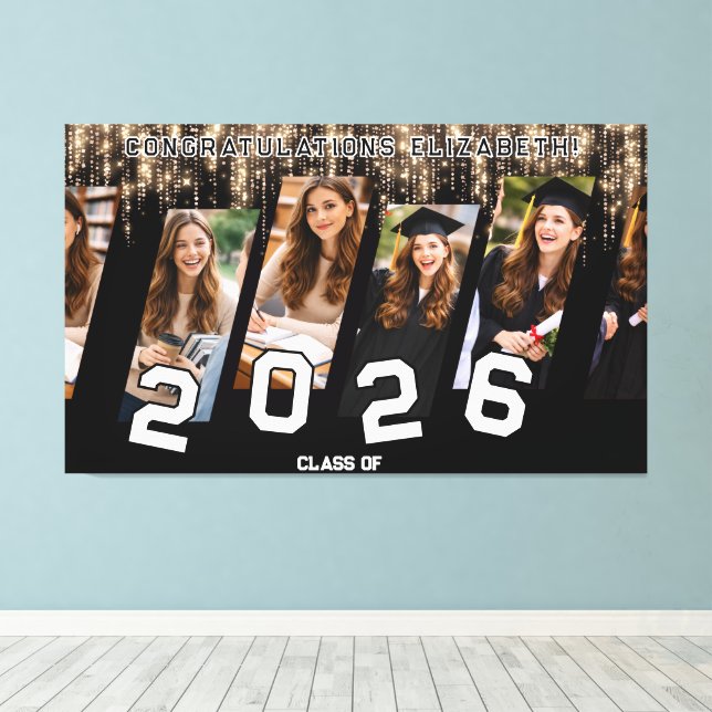  Graduation  Custom Canvas with Photo Collage (Insitu(piso de madeira))