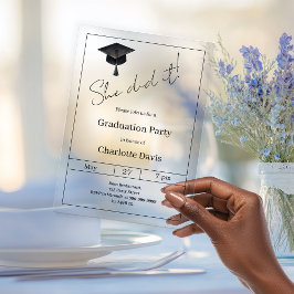 Graduation party black luxury  She did it clear