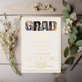 Graduation party ivory gold grad photo