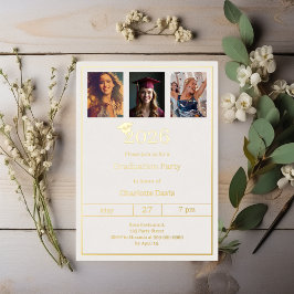 Graduation party ivory gold photo luxury