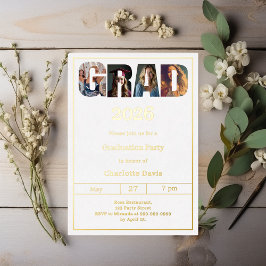 Graduation party white gold grad photo luxury
