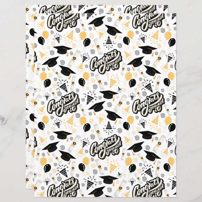 Graduation Scrapbook Paper (Frente/Verso)