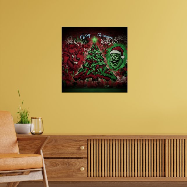Graffiti Christmas Poster Semi-Gloss (Sala de Estar 2)