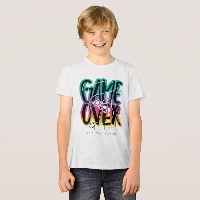 Graffiti de joystick de game over gamer (Frente Completa)