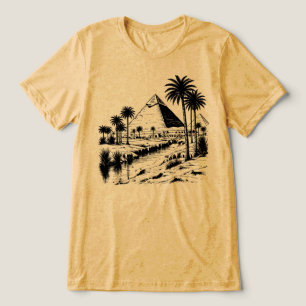 Gráfica de Viagem Antiga Pirâmide do Deserto do Eg