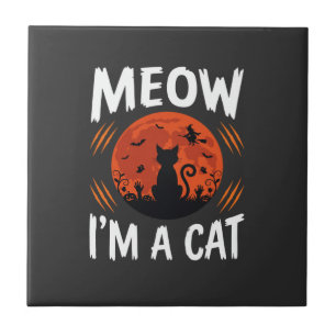 Gráfica Silhueta Gato Lua Funny Halloween