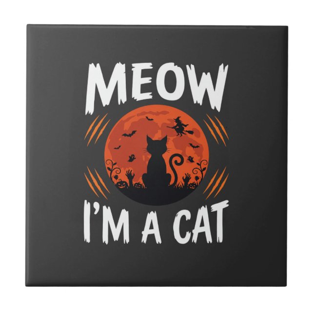 Gráfica Silhueta Gato Lua Funny Halloween (Frente)