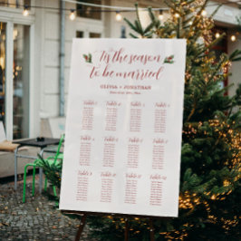 Gráfico Acrílico de Casamento de Natal Vermelho