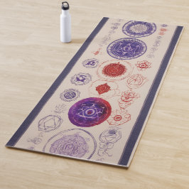 Gráfico de Alinhamento dos Chakras Tapete de Yoga 