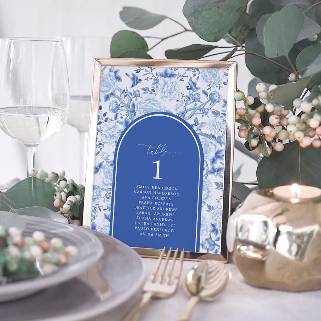 Gráfico de Assentos com Números de Mesa Delft Blue (Criador carregado)