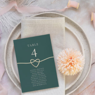 Gráfico de Assentos da Mesa de Casamento Esmeralda