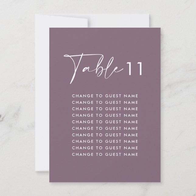 Gráfico de assentos da mesa de casamento moderna e (Verso)