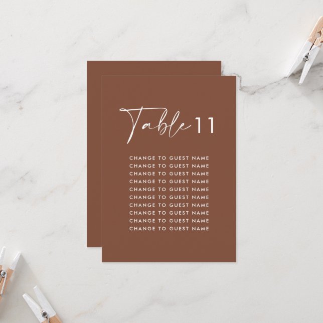 Gráfico de assentos da mesa de casamento moderna m (Frente/Verso In Situ)