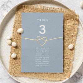 Gráfico de Assentos de Casamento Azul com Coração