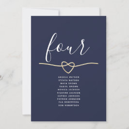 Gráfico de Assentos de Casamento Azul Marinho Mini