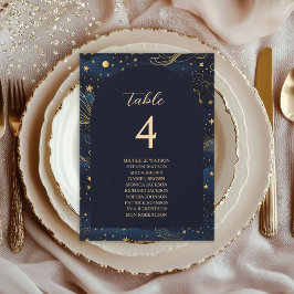 Gráfico de Assentos de Casamento Boho Celestial