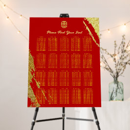 Gráfico de assentos de casamento chineses para a c