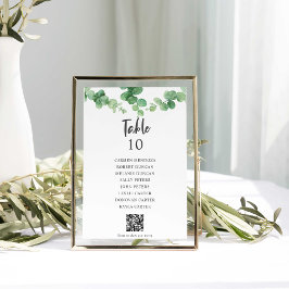 Gráfico de Assentos de Casamento com Eucalipto em