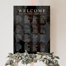 Gráfico de Assentos de Casamento com Foto Minimali