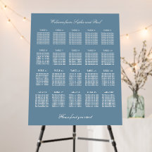 Gráfico de Assentos de Casamento de Mesa 20 Azul E