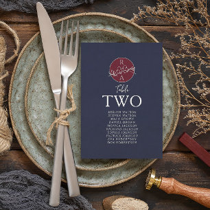 Gráfico de Assentos de Casamento em Borgonha e Azu