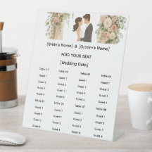 Gráfico de Assentos de Casamento Floral Romântico