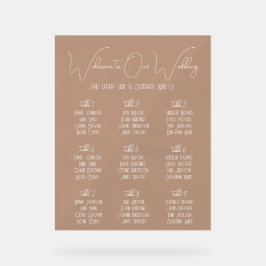 Gráfico de Assentos de Casamento Minimalista Boho