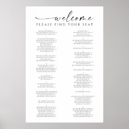 Gráfico de Assentos de Casamento Simples Poster