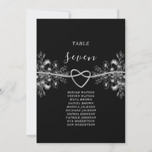 Gráfico de Assentos de Casamento Vermelho e Preto