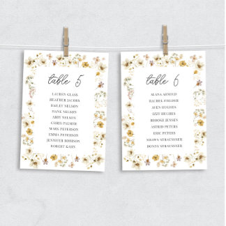 Gráfico de Assentos de Mesa de Casamento de Flores