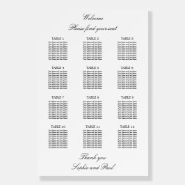 Gráfico de Assentos de Mesa Elegante Minimalista 1
