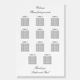 Gráfico de Assentos de Mesa Elegante Minimalista 1