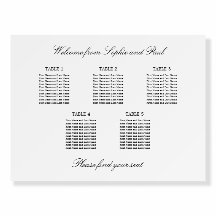 Gráfico de Assentos de Mesa Elegante Minimalista 5