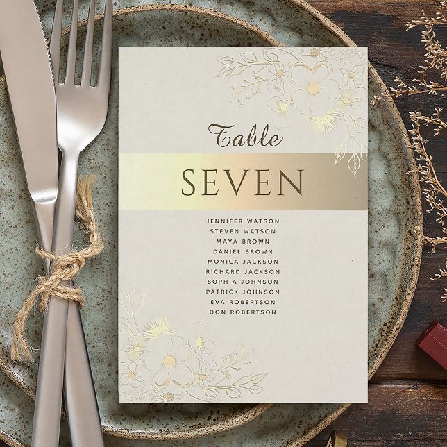 Gráfico de Assentos Dourados de Casamentos Vintage (Criador carregado)