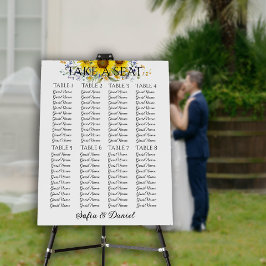 Gráfico de Assentos elegante de girassol de aquare