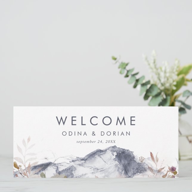 Gráfico de Assentos Simples De Montanha Floral (Em pé/Frente)