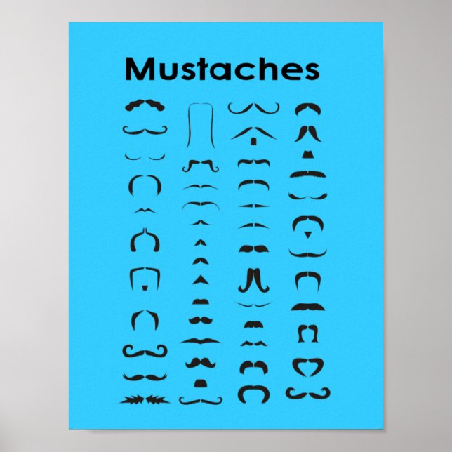 Gráfico de bigode Poster Funny Gift (Frente)